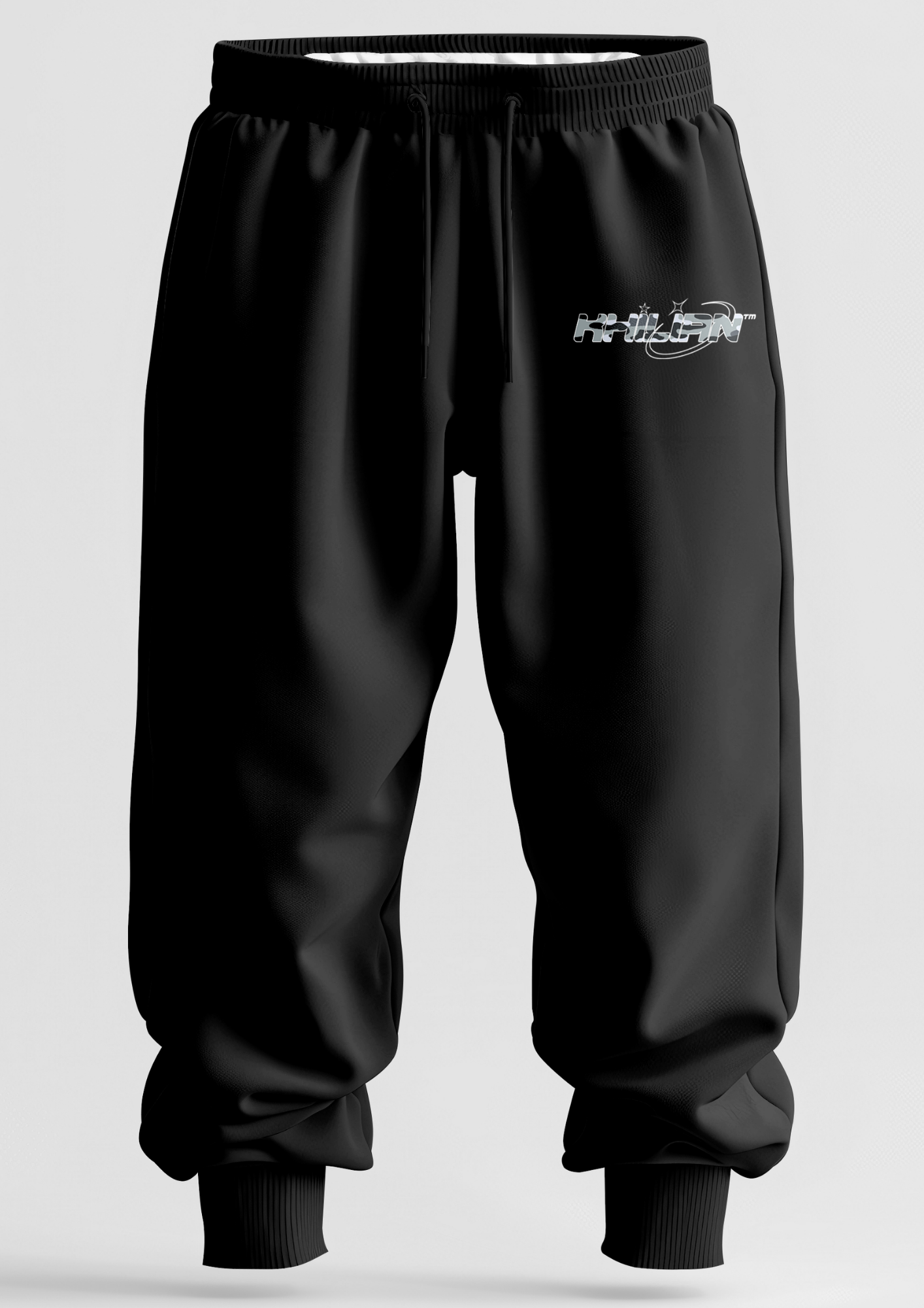 KHILIAN Black Urban Camo Orbit Graphic Streetwear Tracksuit