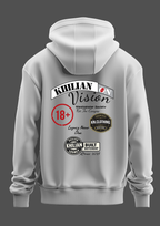 KHILIAN Vision Streetwear Graphic Hoodie | Urban Essential - Light Gray