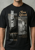 Limited Edition NYC Bridge Graphic Tee - Oversized Fit