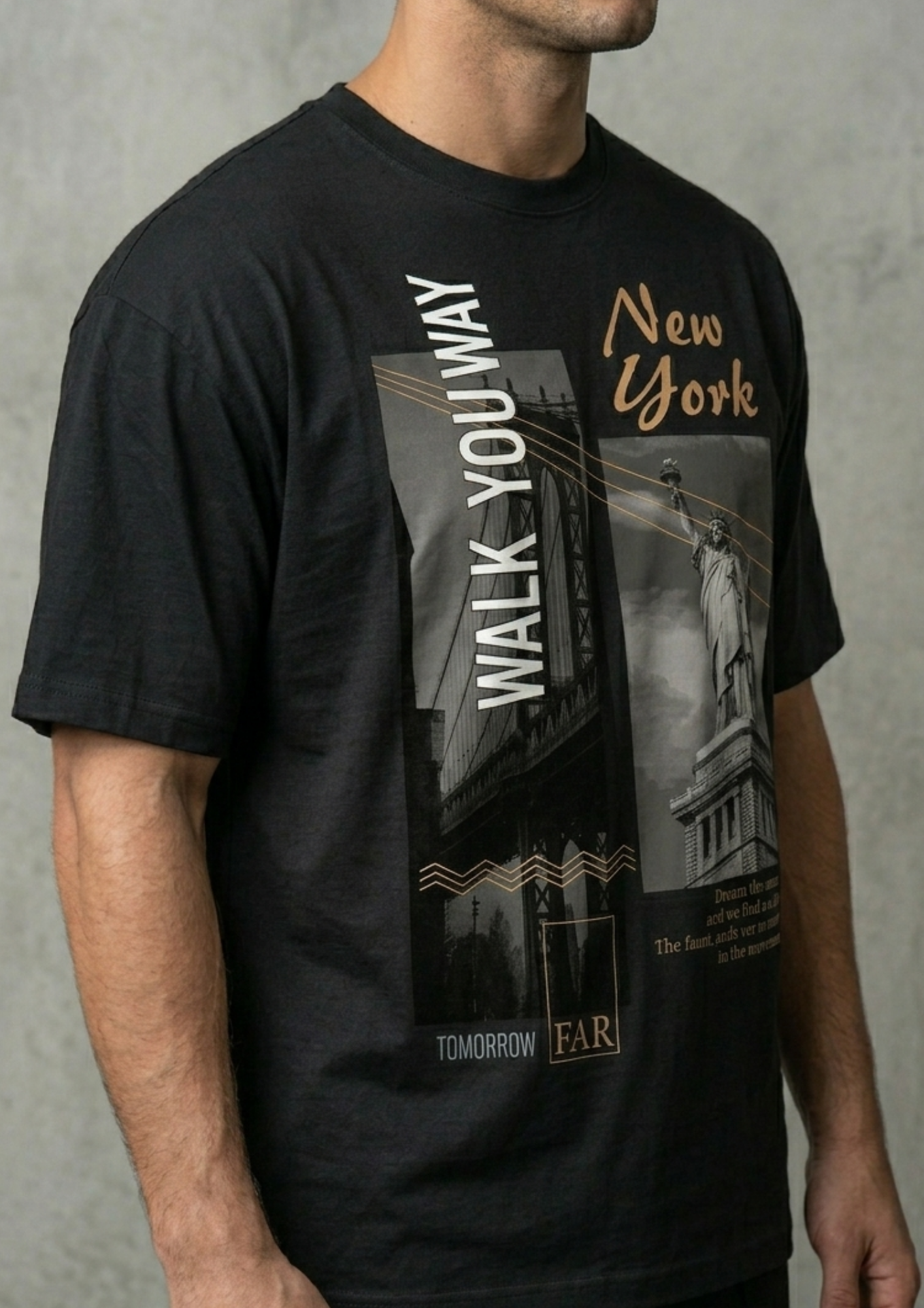 Limited Edition NYC Bridge Graphic Tee - Oversized Fit