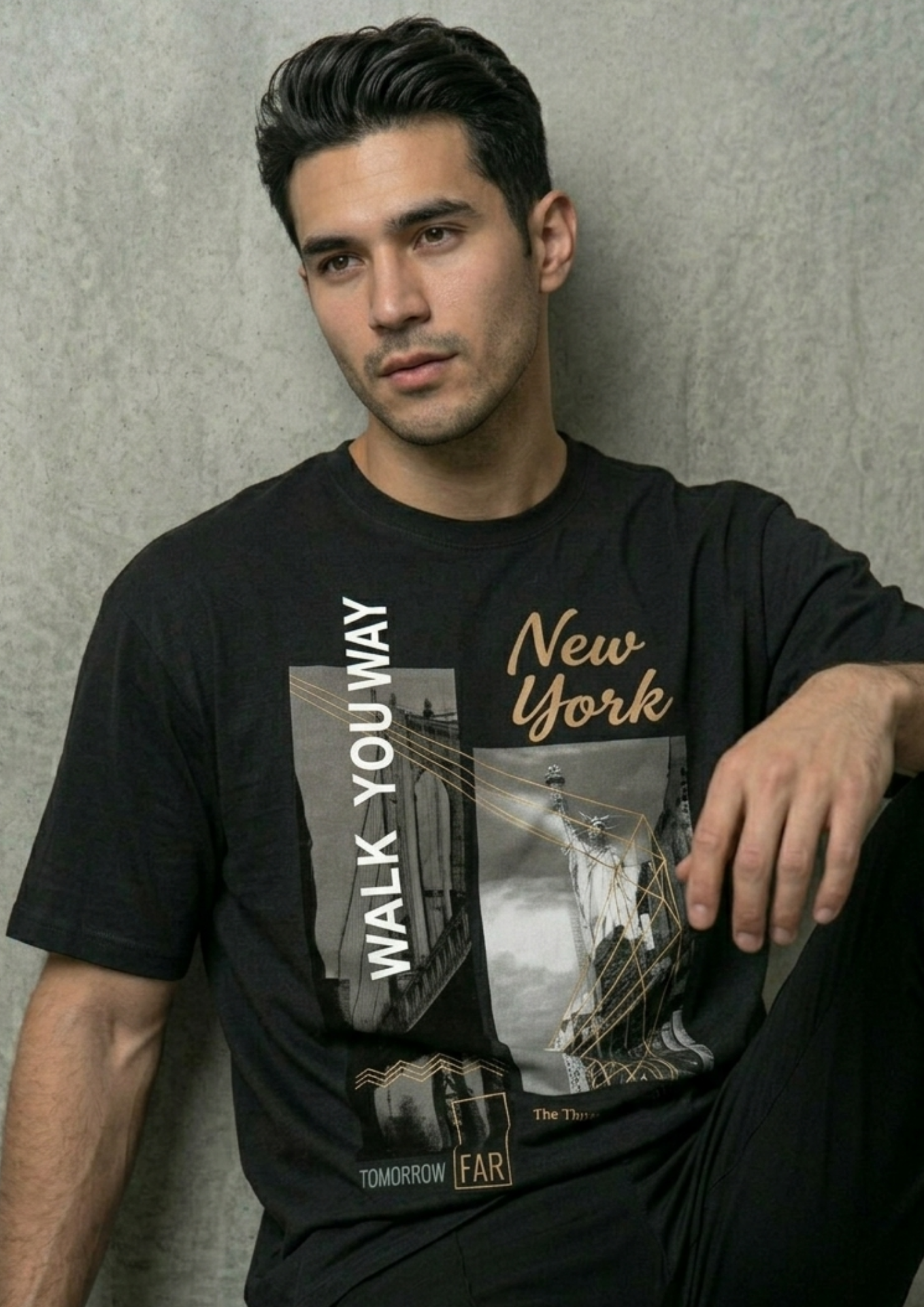Limited Edition NYC Bridge Graphic Tee - Oversized Fit