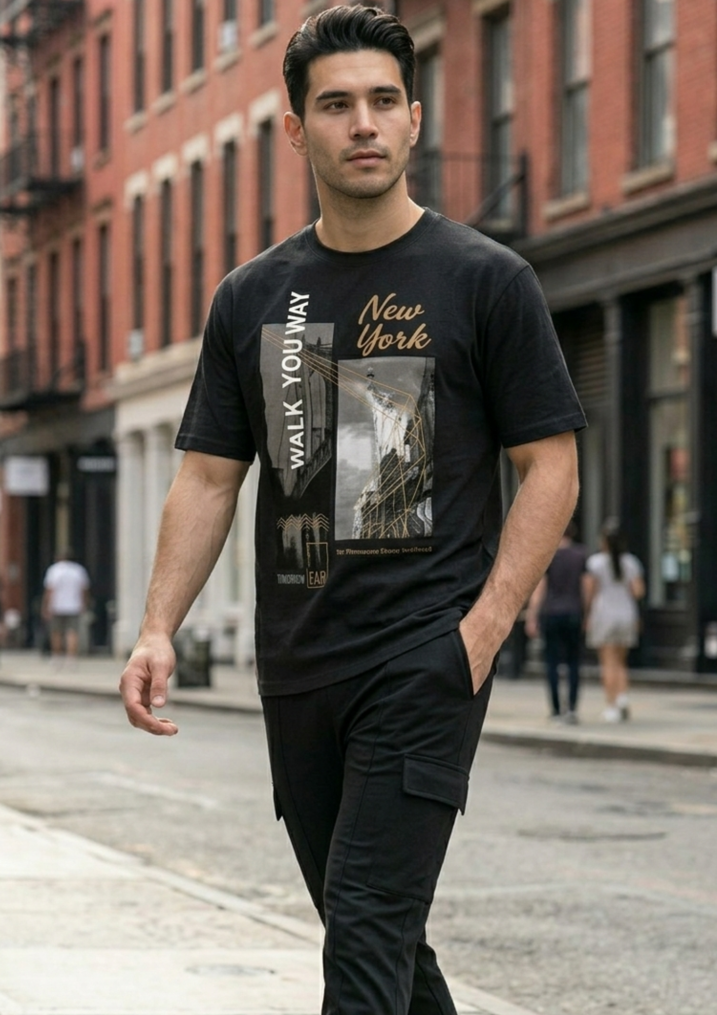 Limited Edition NYC Bridge Graphic Tee - Oversized Fit