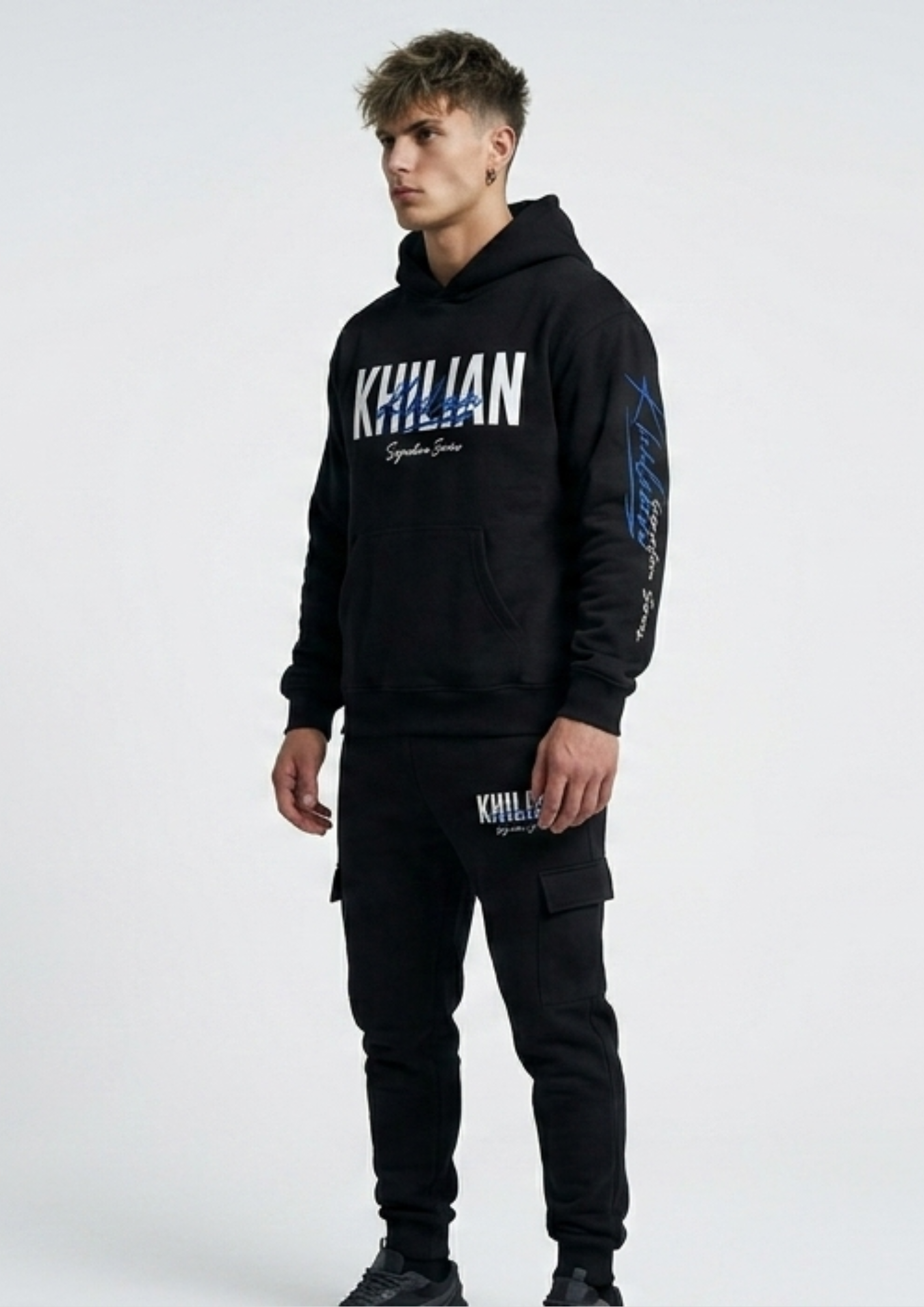 KHILIAN Premium Signature Series Tracksuit – Black Edition