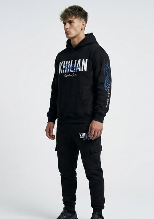 KHILIAN Premium Signature Series Tracksuit – Black Edition